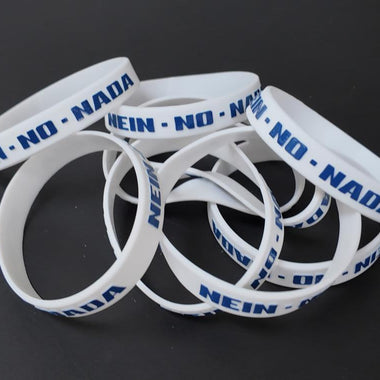 Weißes Silikon Armband "NEIN"